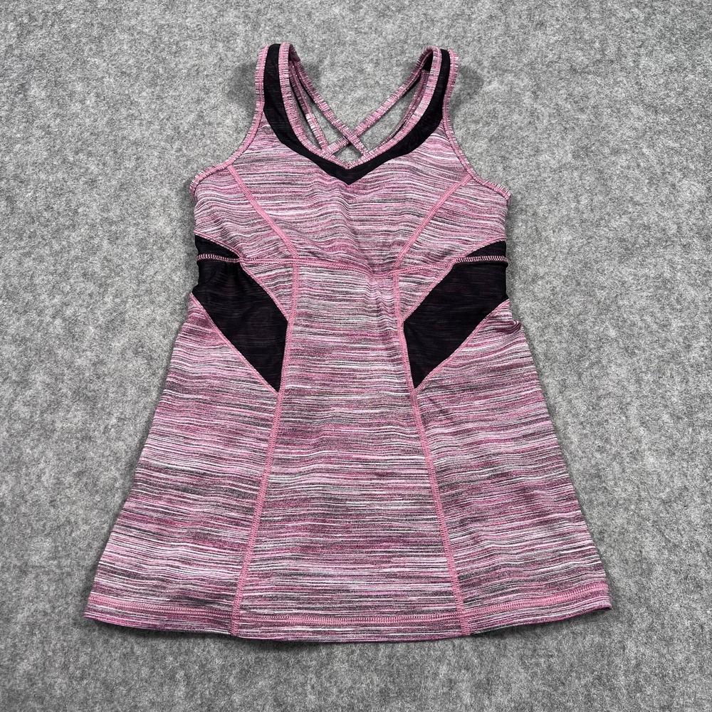 Lululemon Athletica Berry Rumble Strap It‎ Like It's Hot Tank Top Women's Size 6